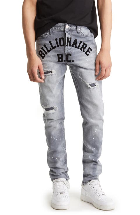 Trek Slim Fit Paint Splatter Jeans