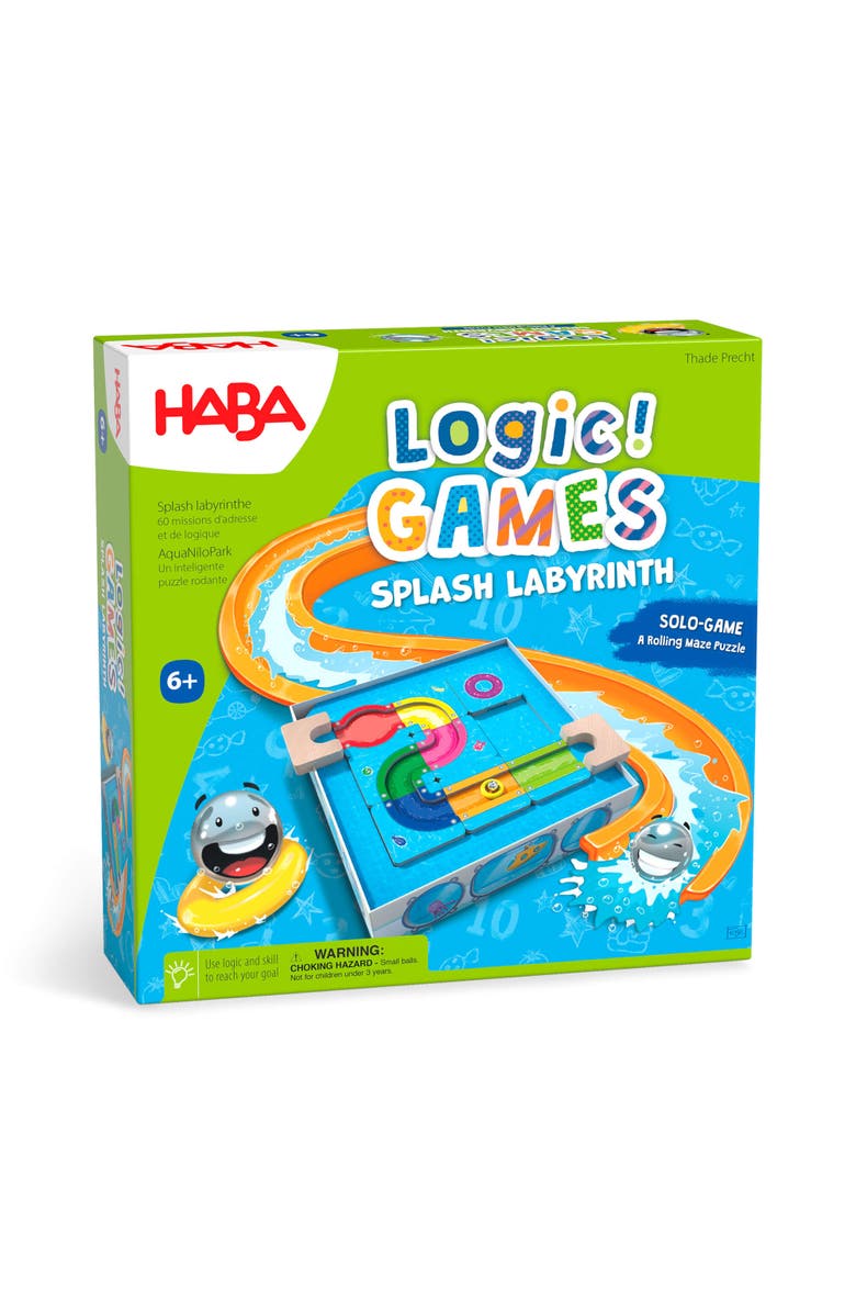 HABA Logic Games Splash Labyrinth Dexterity Maze Game for Kids 6 & Up, STEM Toys for Creative Thinking & Spatial Awareness, Main, color, Multi