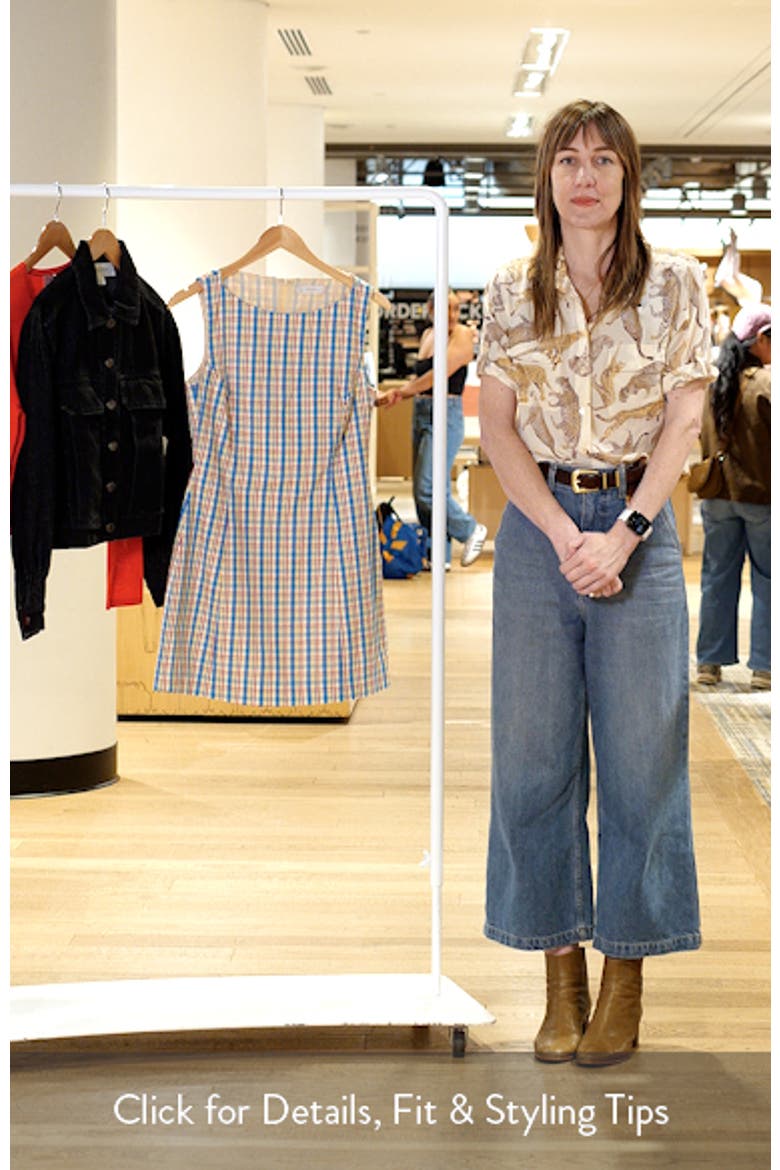 Lydie Check Cotton & Linen Minidress video