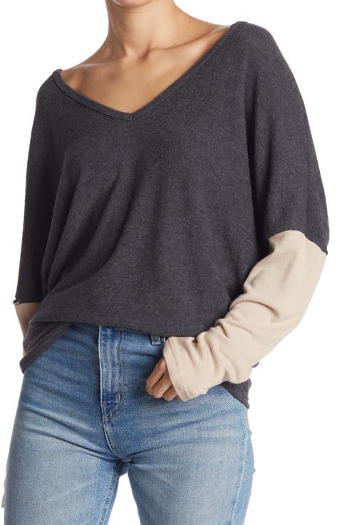 Colorblock V-Neck Sweater