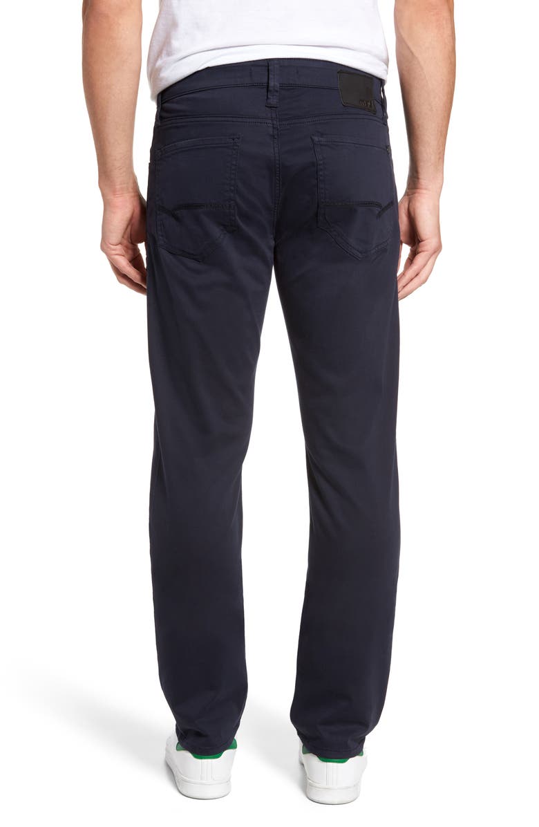 Mavi Jeans Zach Straight Leg Twill Pants, Alternate, color, Dark Navy Twill