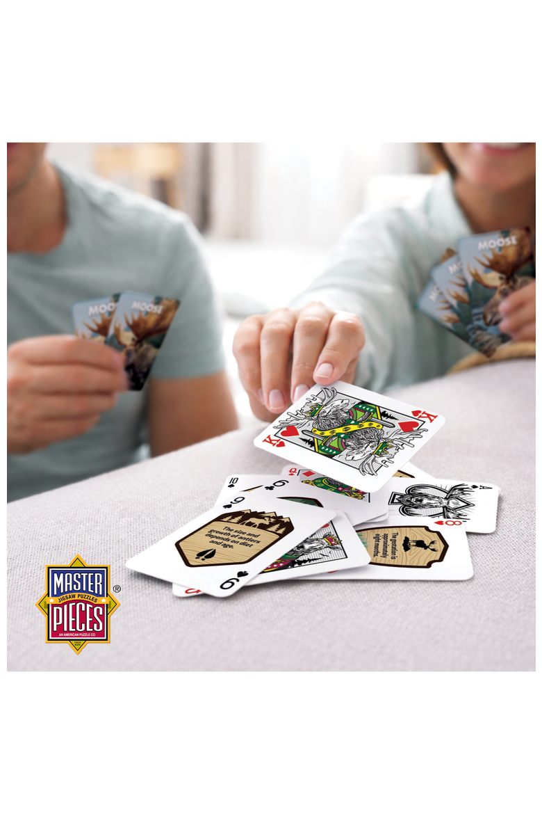 Moose Playing Cards, Alternate, color, Multicolor