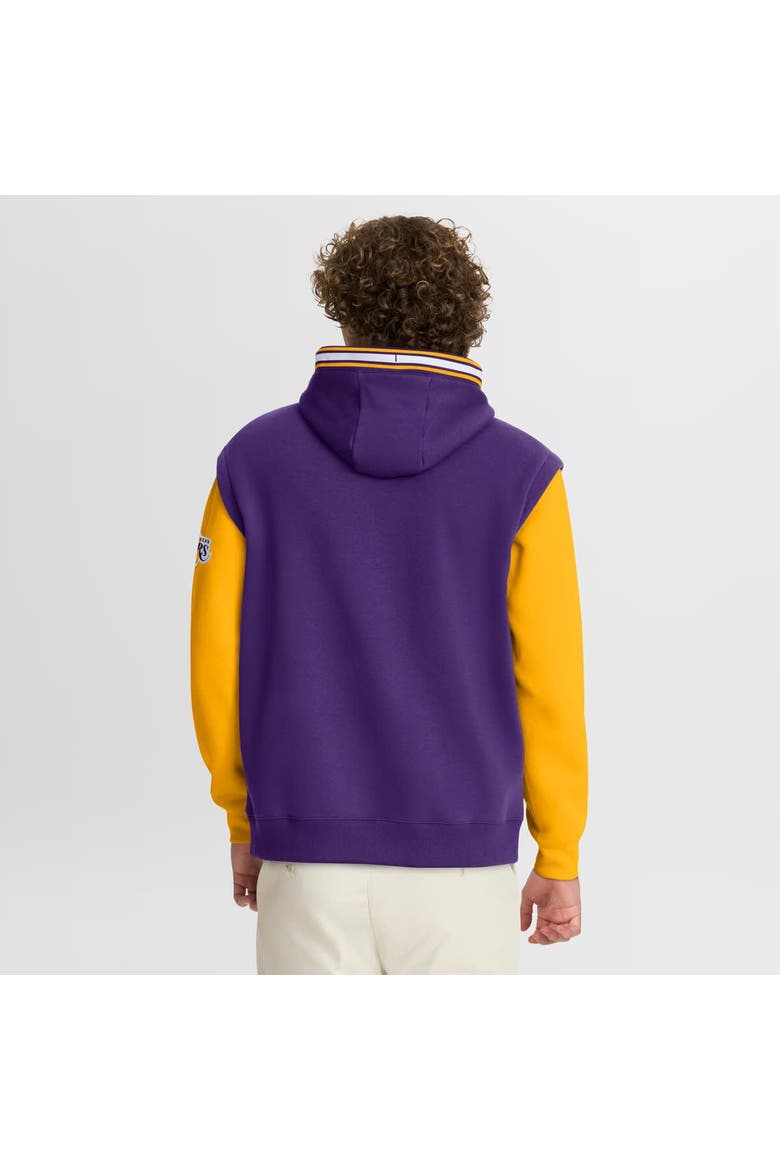 Men's Fanatics  Purple/Gold Los Angeles Lakers Half Court Shot Clock Fastbreak Hoodie, Alternate, color, Purple