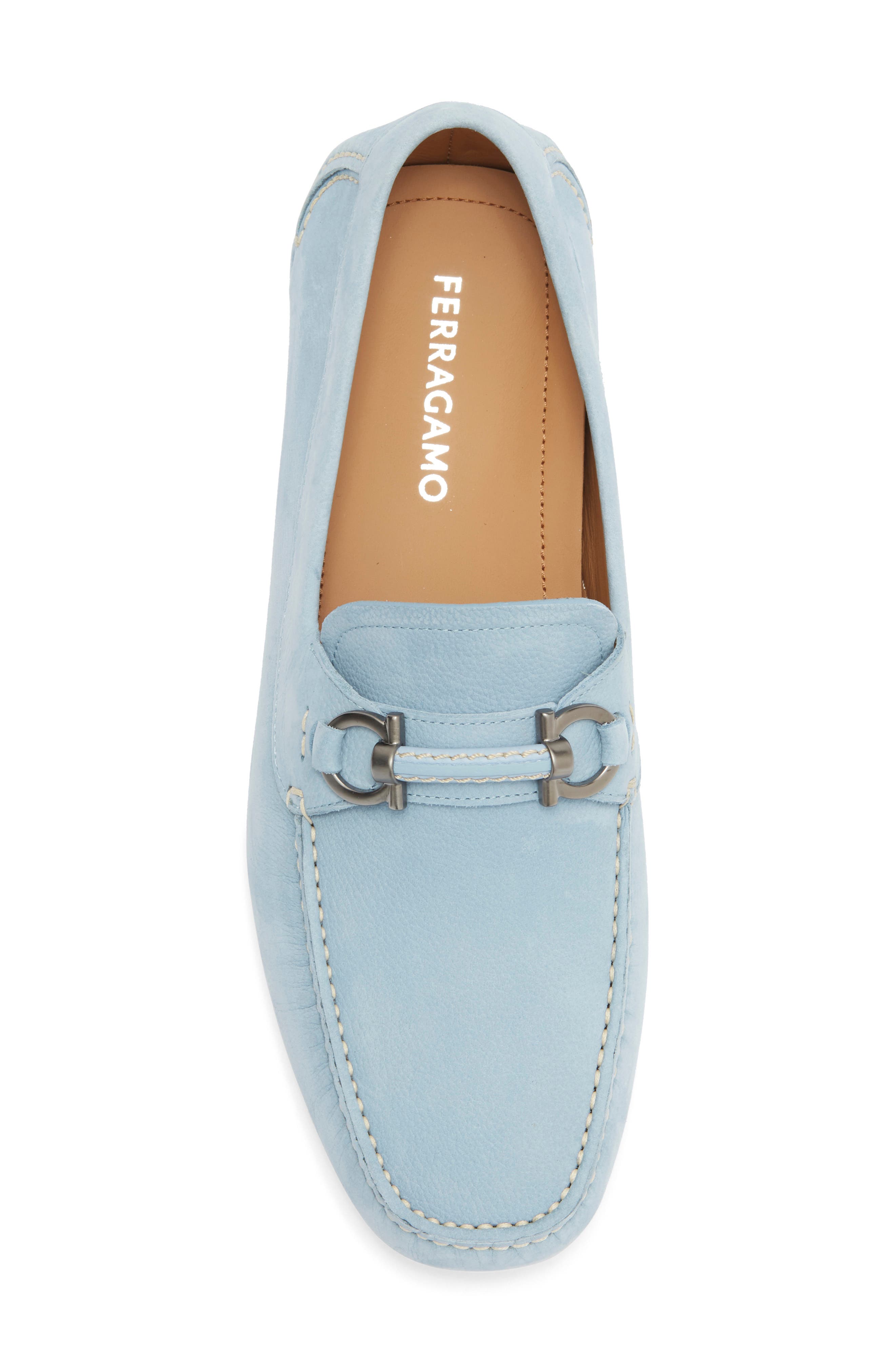 FERRAGAMO Sunday Driving Shoe, Alternate, color, Washed Denim New Biscotto