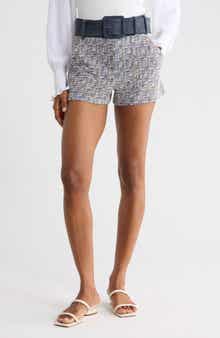 Ramy Brook Kasey Denim & Tweed Minishorts