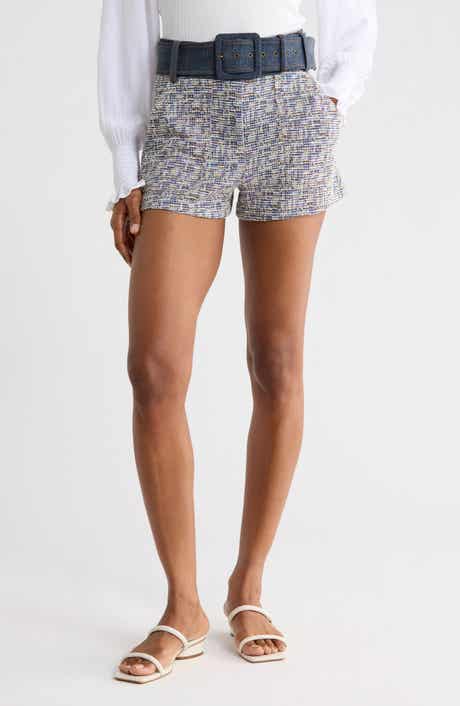 Ramy Brook Kasey Denim & Tweed Minishorts