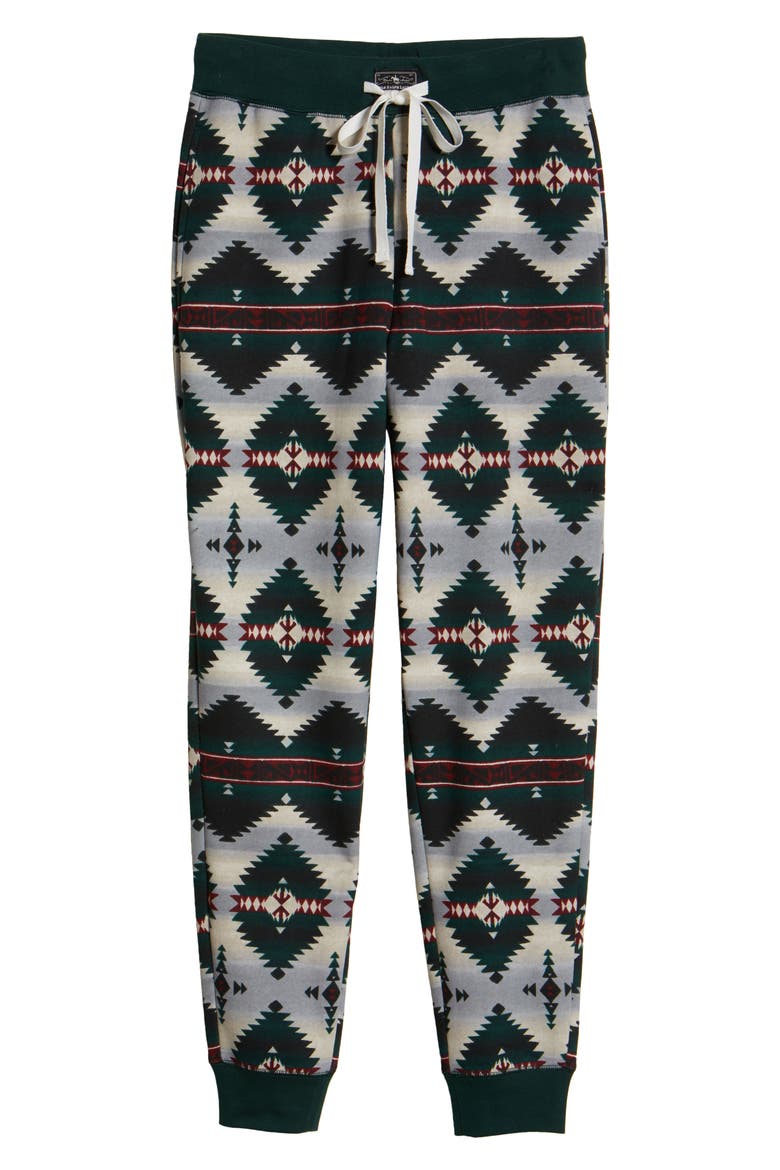 Men's Fleece Sleep Joggers, Alternate, color, BEACON BLANKET PRINT