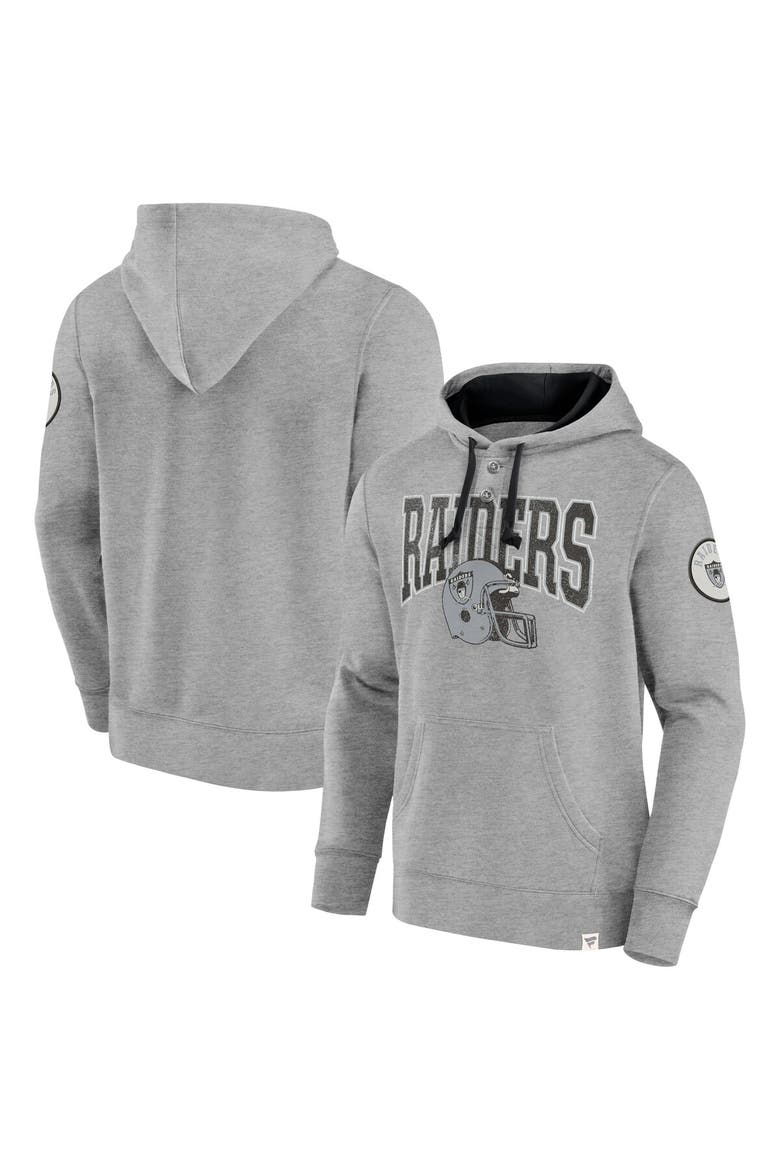 Men's Fanatics  Black Las Vegas Raiders Label Maker Pullover Hoodie, Main, color, Gray
