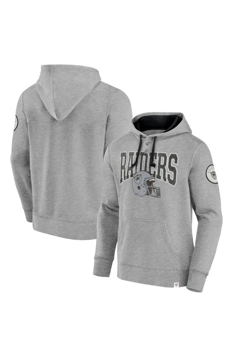 FANATICS Men's Fanatics  Black Las Vegas Raiders Label Maker Pullover Hoodie, Main, color, Gray
