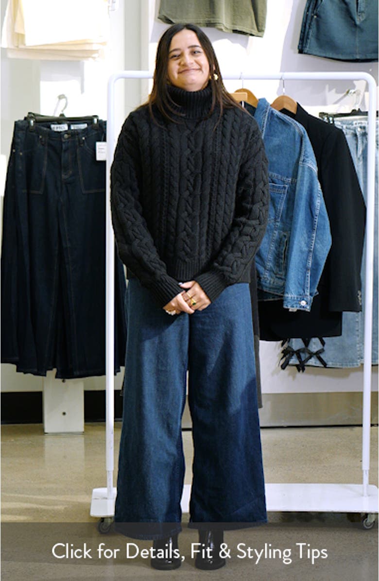 Turtleneck Cable Knit Sweater, sales video thumbnail