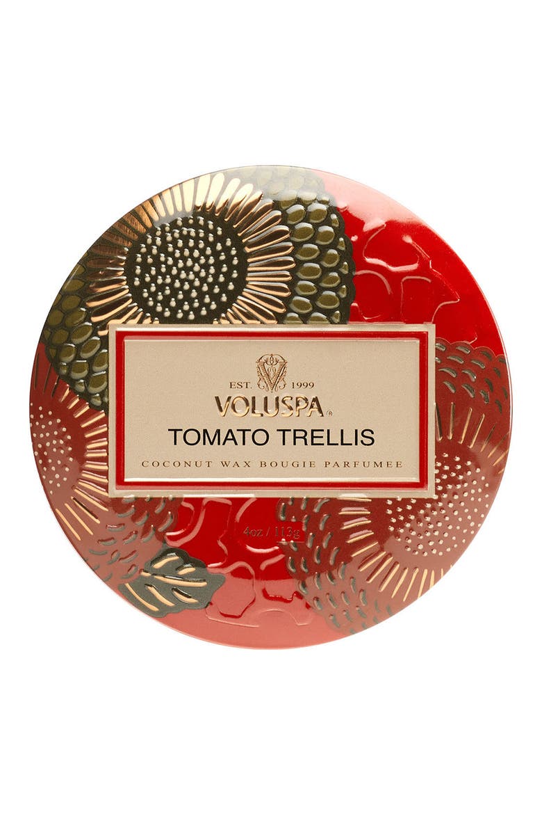 Tomato Trellis Mini Tin Candle, Alternate, color, TOMATO TRELLIS