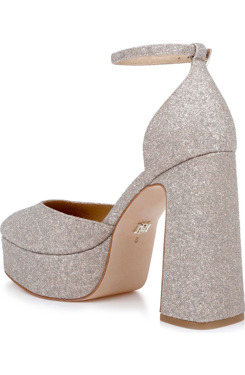 Badgley Mischka Collection Jayda Ankle Strap Platform Pump, Alternate, color, Champagne Glitter