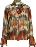 Johanna Ortiz Cabalgando Piped Silk Western Shirt