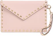 Valentino Garavani Medium Rockstud Leather Clutch