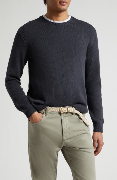Cotton & Silk Crewneck Sweater