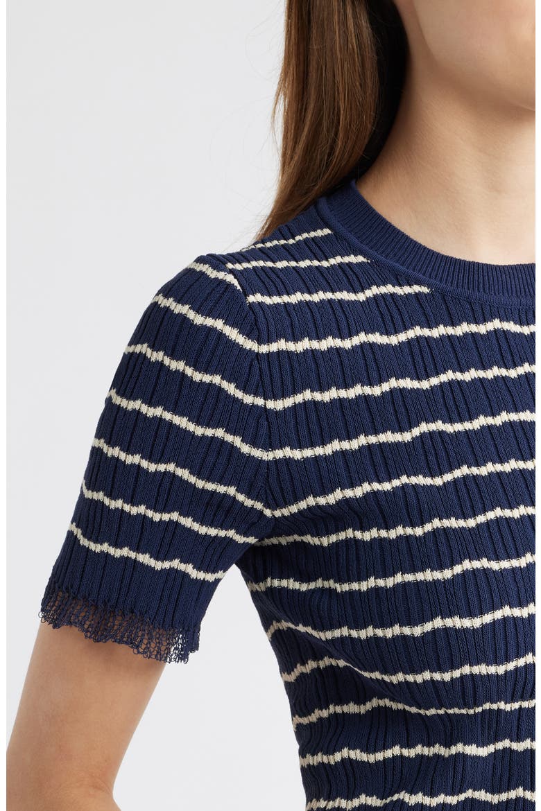 Chiara Crewneck Rib Sweater, Alternate, color, INDGO