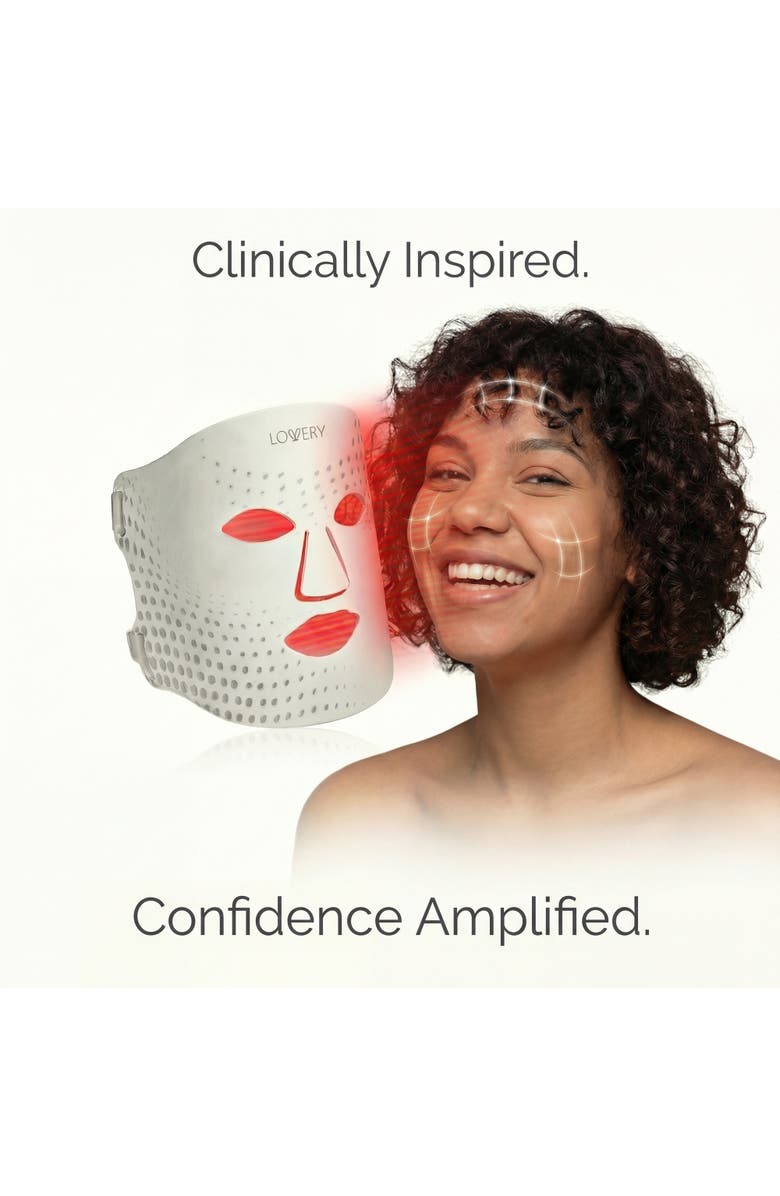 Lovery LED Light Therapy Face Mask, 360 LED Silicone Facial Mask with Red, Blue, Yellow & Near-Infrared Light, Anti-Aging Skin Rejuvenation, Alternate, color, White