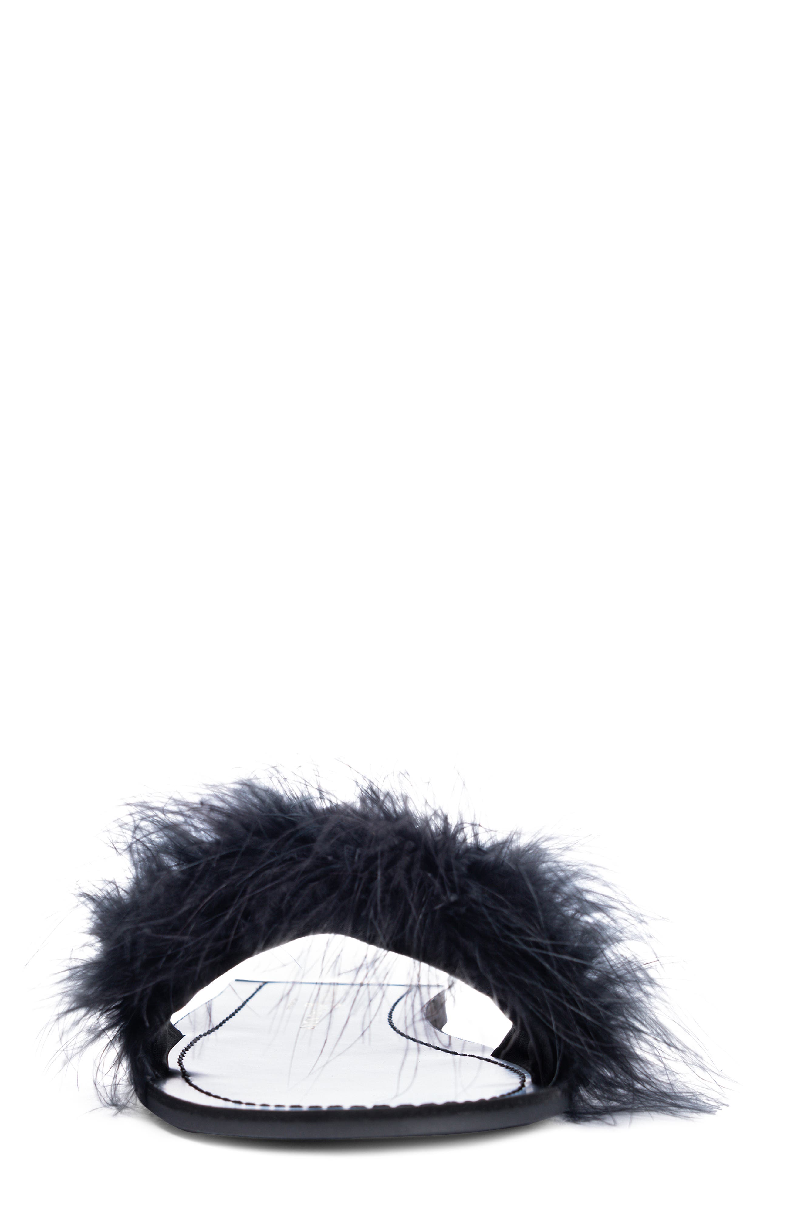 Chinese Laundry Zoey Faux Feather Slide Sandal, Alternate, color, 