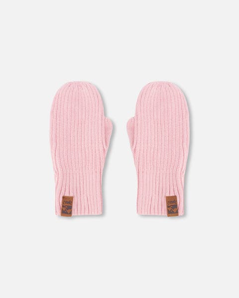 Girl Soft Ribbed Knit Mittens (Toddler, Little Kid & Big Kid)