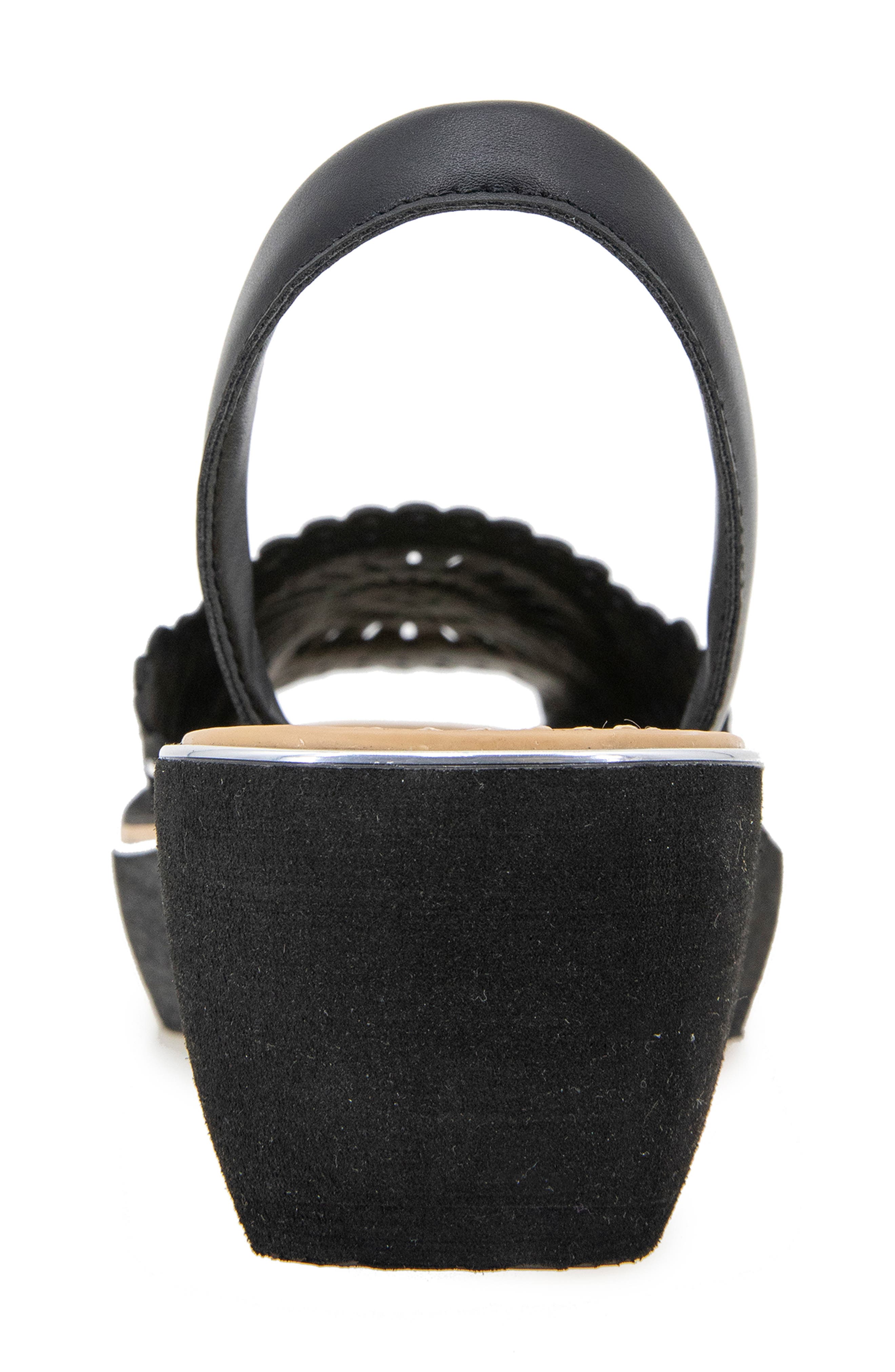 Kenneth Cole Reaction Fine Glass Foil Laser Wedge Sandal, Alternate, color, 