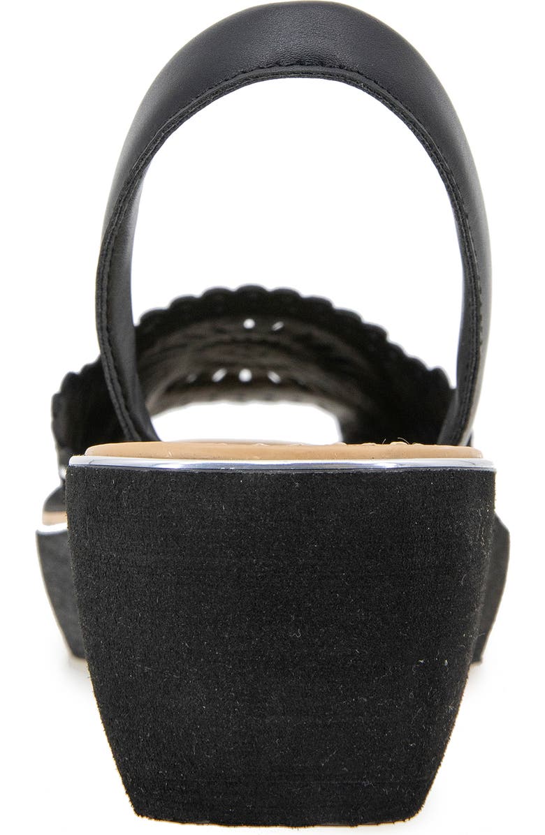 Kenneth Cole Reaction Fine Glass Foil Laser Wedge Sandal, Alternate, color,