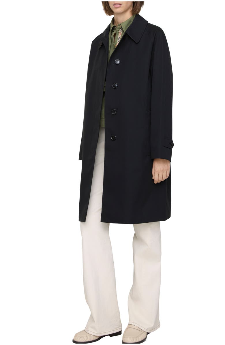 Burberry Mid-length Tropical Gabardine Camden Car Coat, Main, color, Black