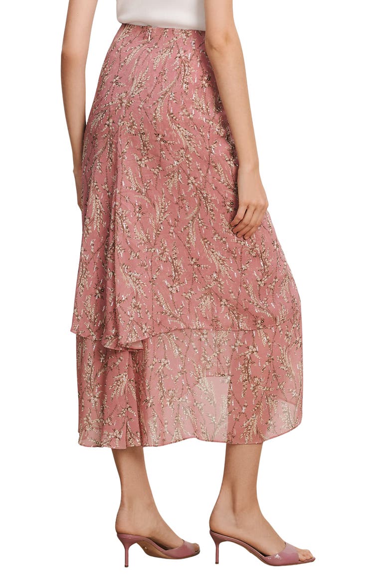 Sira Metallic Thread Midi Skirt, Alternate, color, ORCHID HAZE MULTI