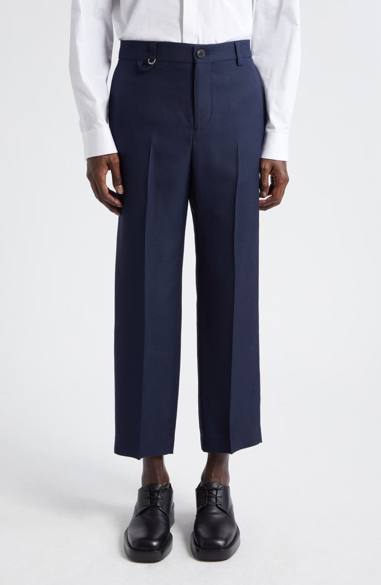 Jacquemus Le Pantalon Cabri Slim Fit Crop Pants, Main, color, Dark Navy