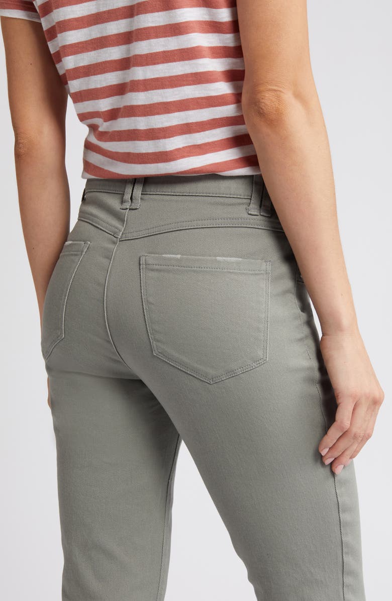 Wit & Wisdom Tatum 'Ab'Solution Frayed High Waist Ankle Flare Jeans, Alternate, color, Deep Seagrass