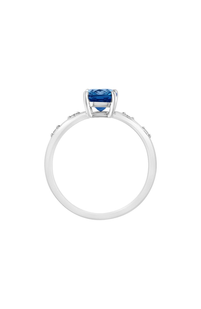 EFFY 14K White Gold, Diamond, & London Blue Topaz Ring, Alternate, color, Blue