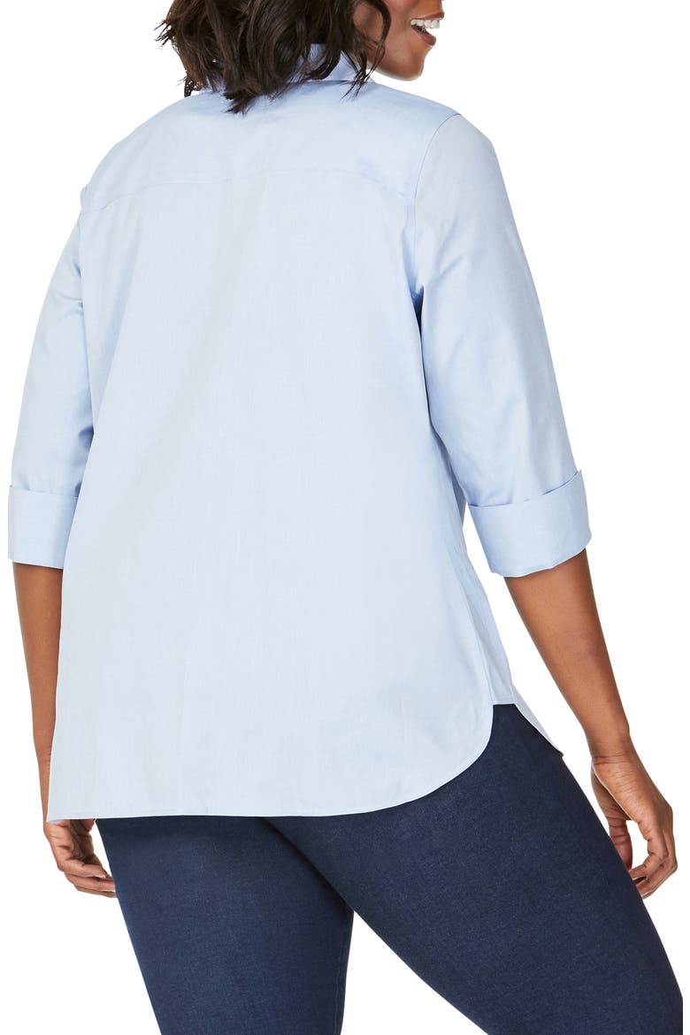 Pandora Non-Iron Tunic Shirt, Alternate, color, BLUE WAVE