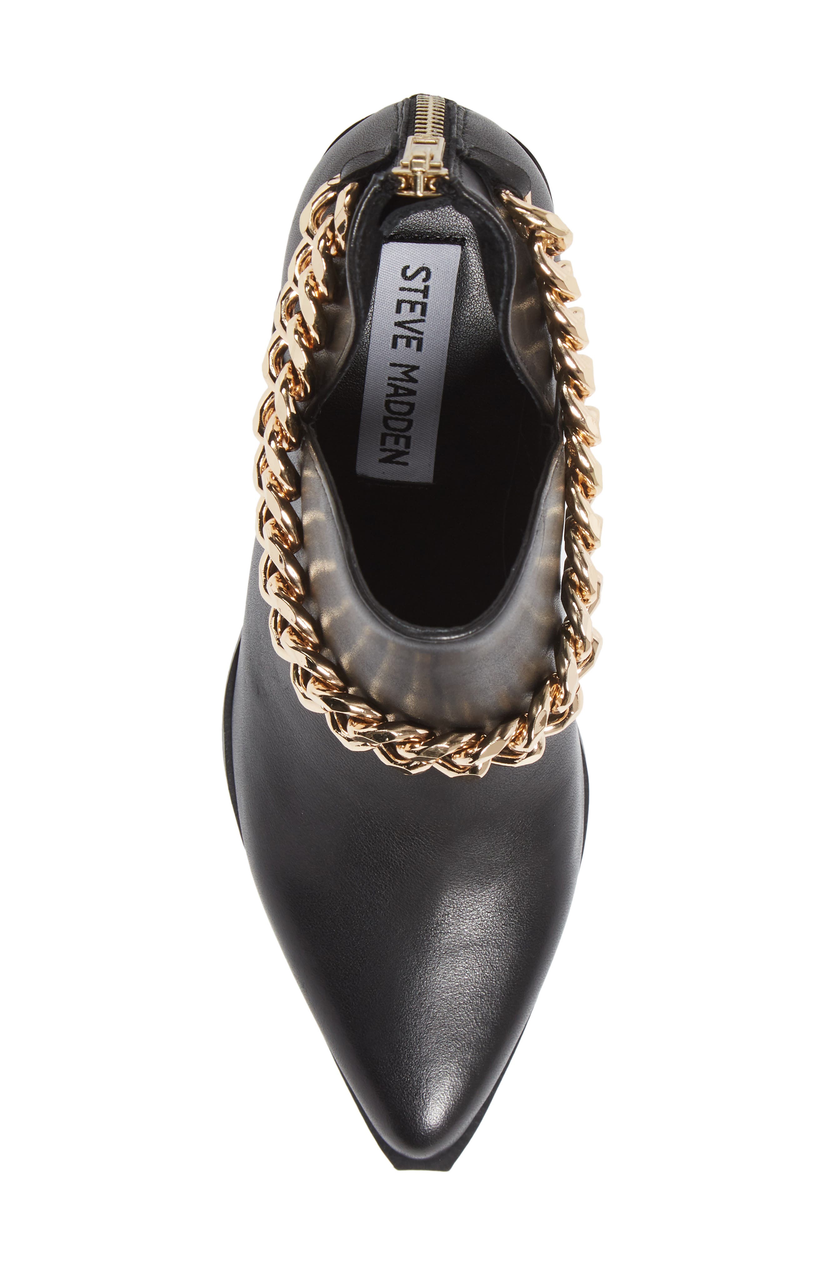 Cedar Chain Bootie, Alternate, color, BLACK LEATHER