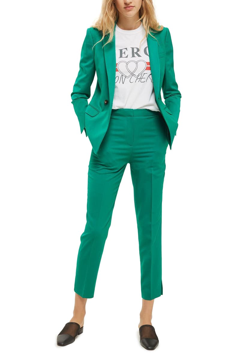 Topshop Tailored Cigarette Trousers, Main, color,