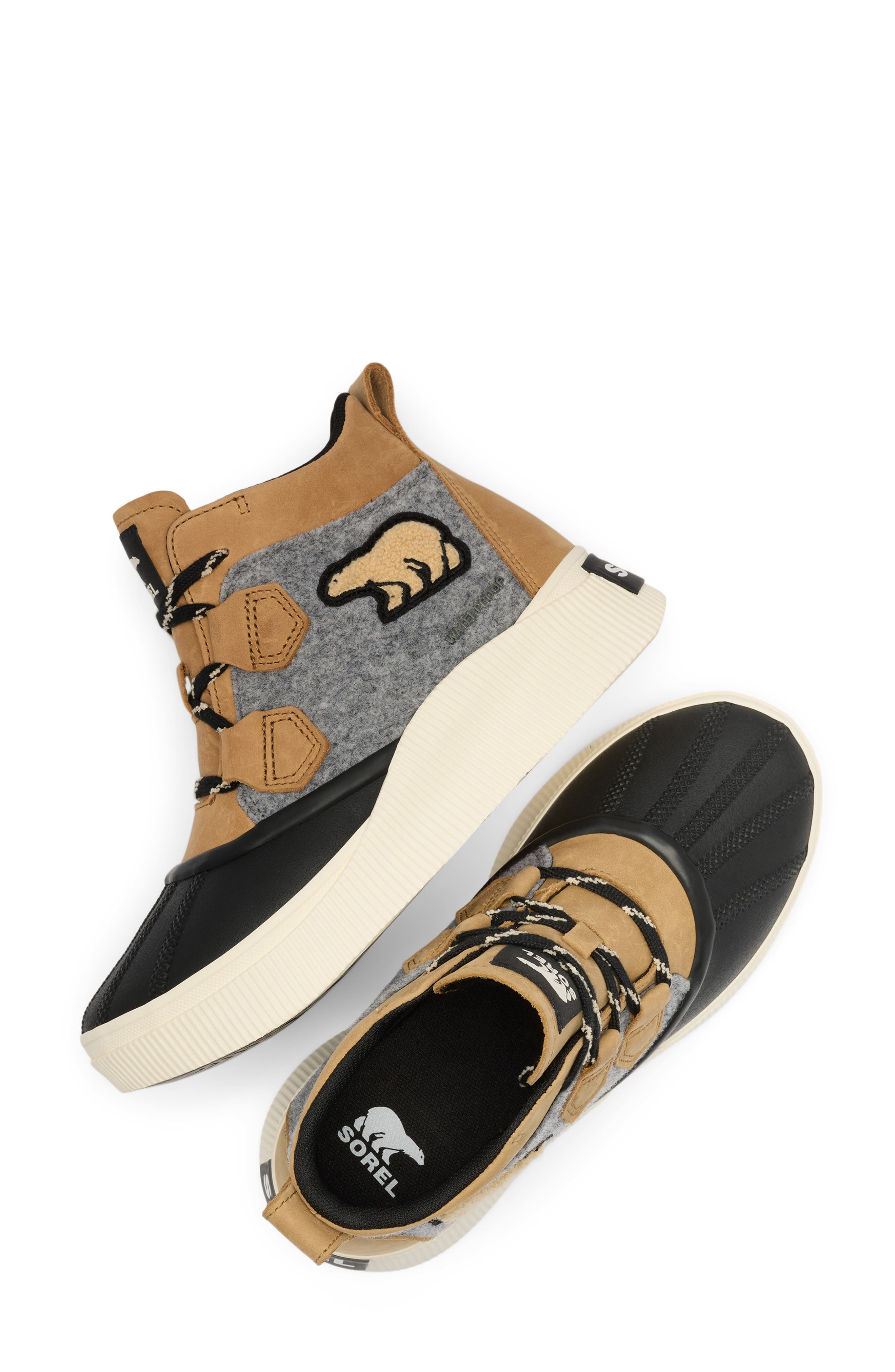 Out N About IV Classic Waterproof Duck Boot, Alternate, color, CARIBOU BUFF/ BLACK