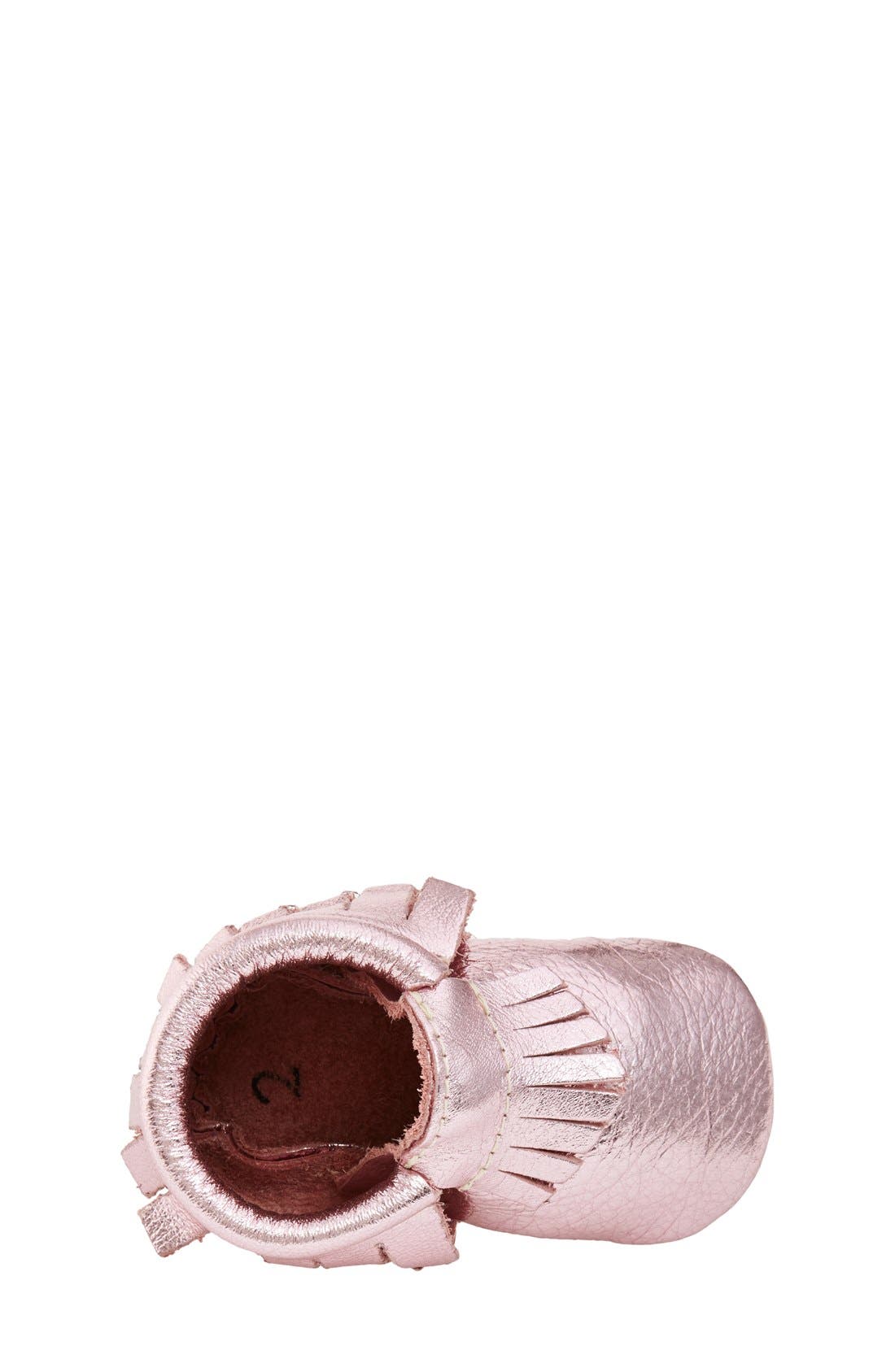 Metallic Leather Moccasin, Alternate, color, FROSTED ROSE