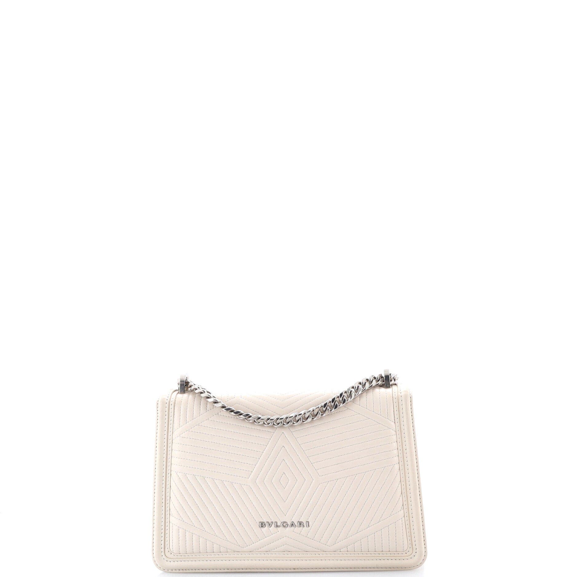 Serpenti Forever Shoulder Bag Quilted Leather Small, Alternate, color, White