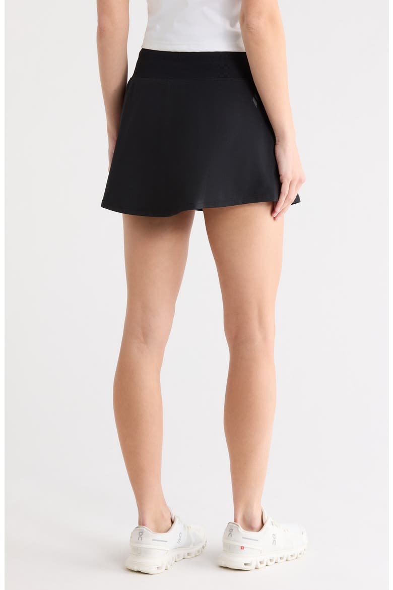 GoWalk® Rib Mix Skirt, Alternate, color, BOLD BLACK
