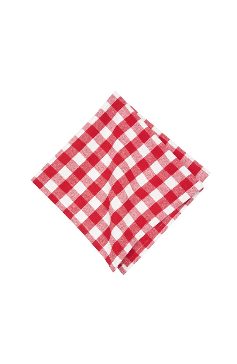 C&F Home Ashford Red Cotton Napkin Machine Washable Set of 6, Alternate, color, Red