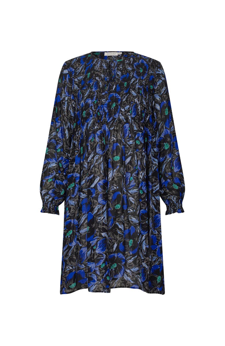 Masai Copenhagen Galamian V-Neck Long Sleeve Long Tunic, Alternate, color, Surf The Web