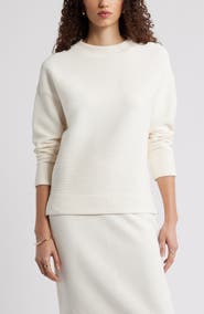 Caslon® Ottoman Knit Mock Neck Sweatshirt