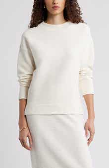 Caslon® Ottoman Knit Mock Neck Sweatshirt
