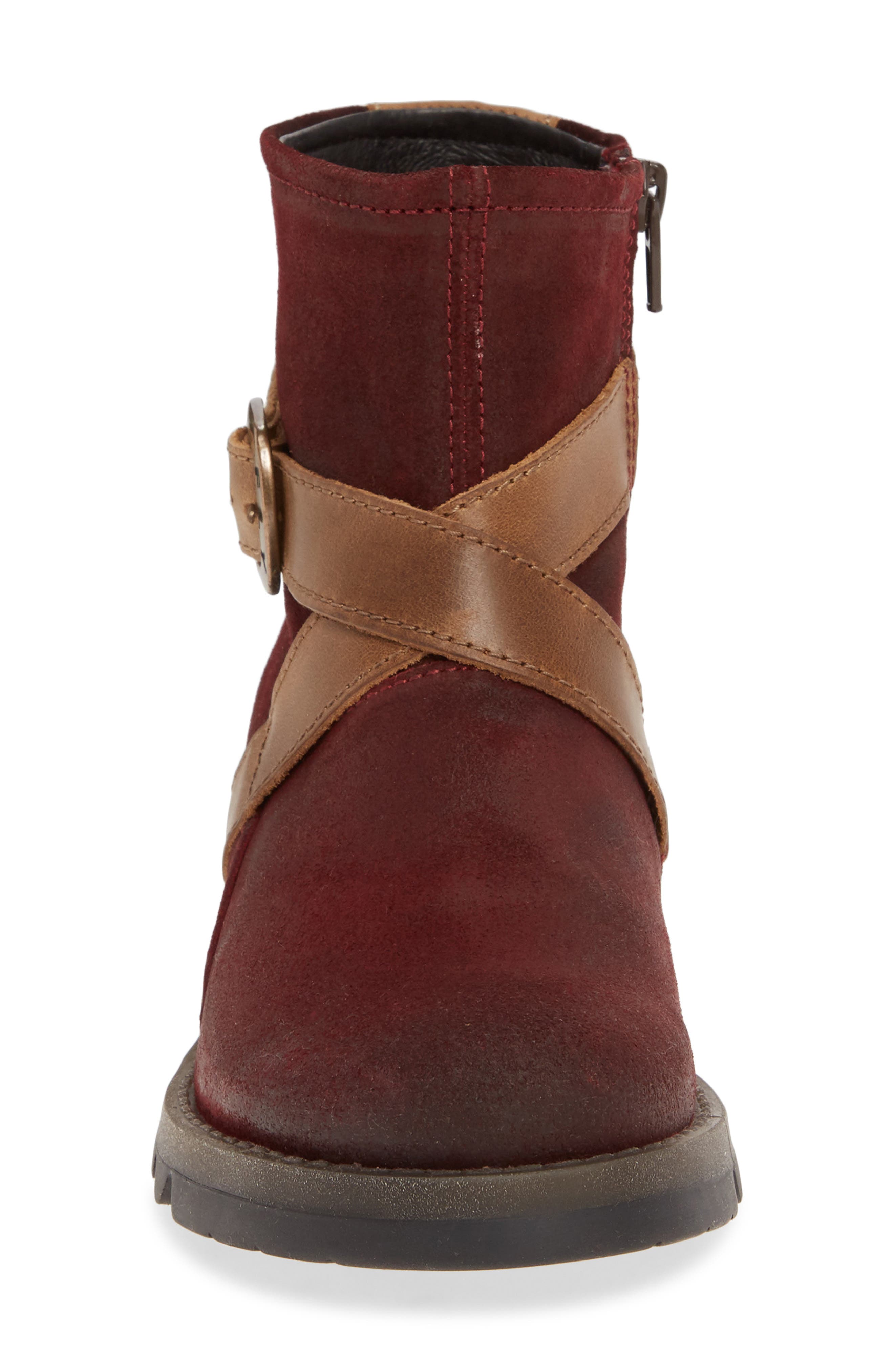 Sake Bootie, Alternate, color, RED LEATHER