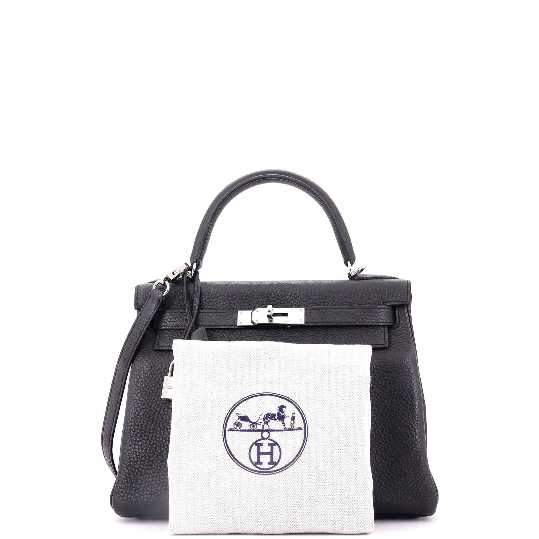 Pre-Owned Hermes Kelly Handbag Grey Clemence with Palladium Hardware 28, Alternate, color, 