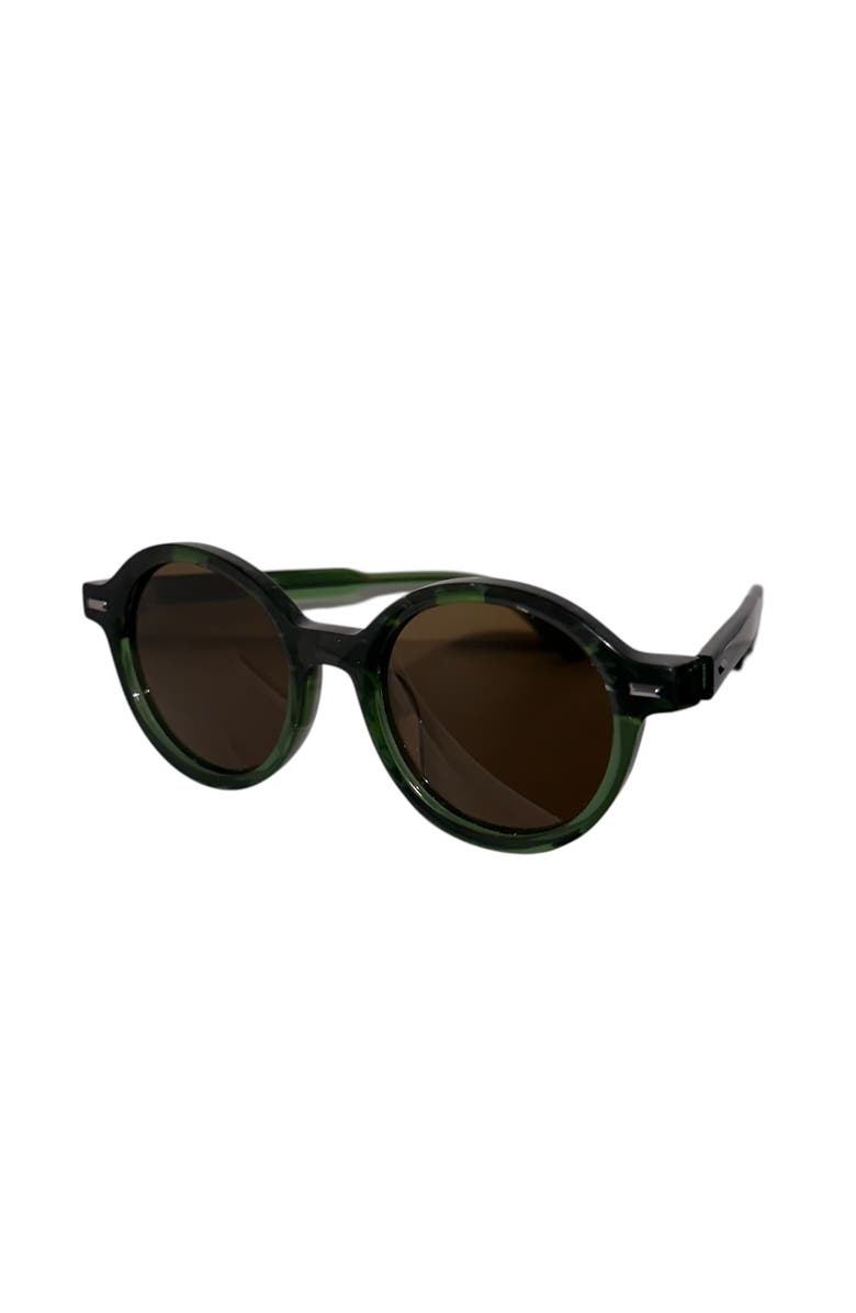 Tribal ëyës Emerald Round 48mm Sunglasses, Alternate, color, Green