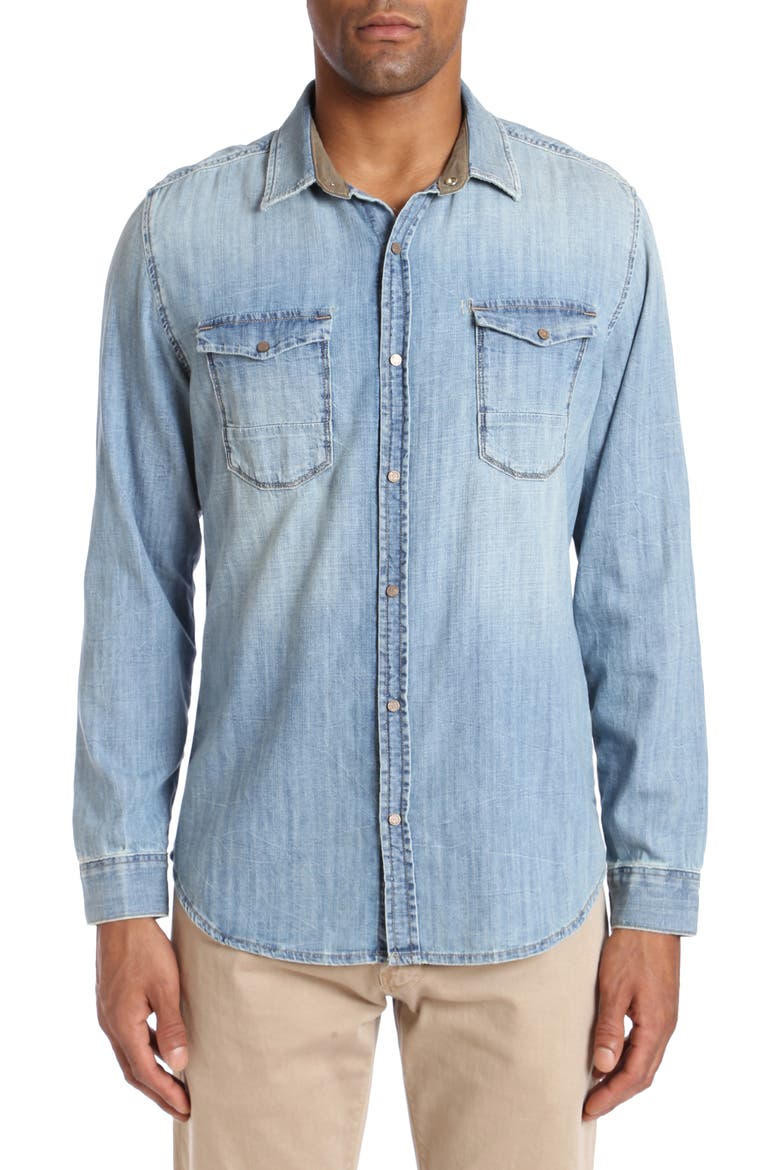 Rio Denim Shirt, Main, color, LIGHT CAMO VINTAGE