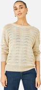 Yumi Wave Metallic Thread Relaxed Jumper