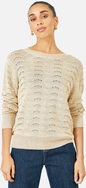 Yumi Wave Metallic Thread Relaxed Jumper