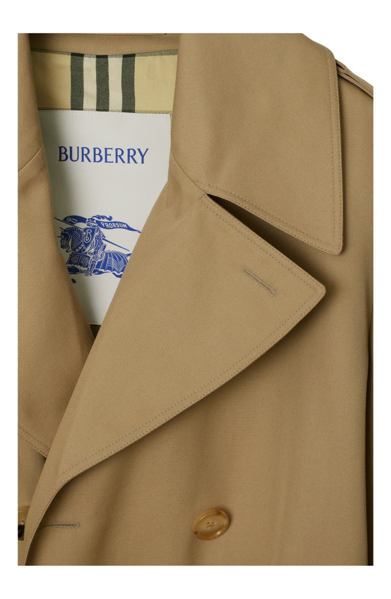 Burberry Mid-length Cotton Blend Trench Coat, Alternate, color, 