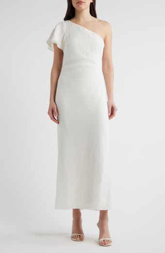 Draped One-Shoulder Dress
