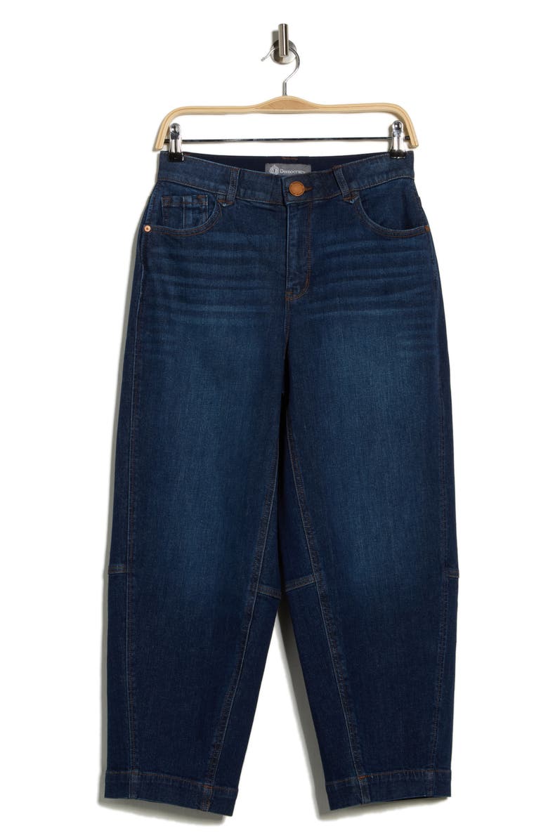 Democracy Relaxed Fit Barrel Leg Jeans, Main, color, Indigo